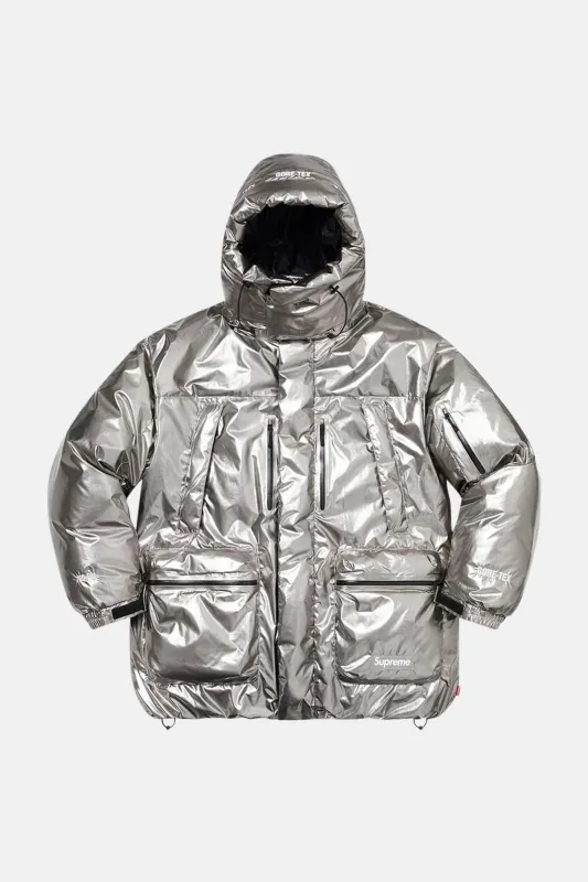 Supreme GORE-TEX 700-Fill Down Parka Silver sold by Blue & Cream