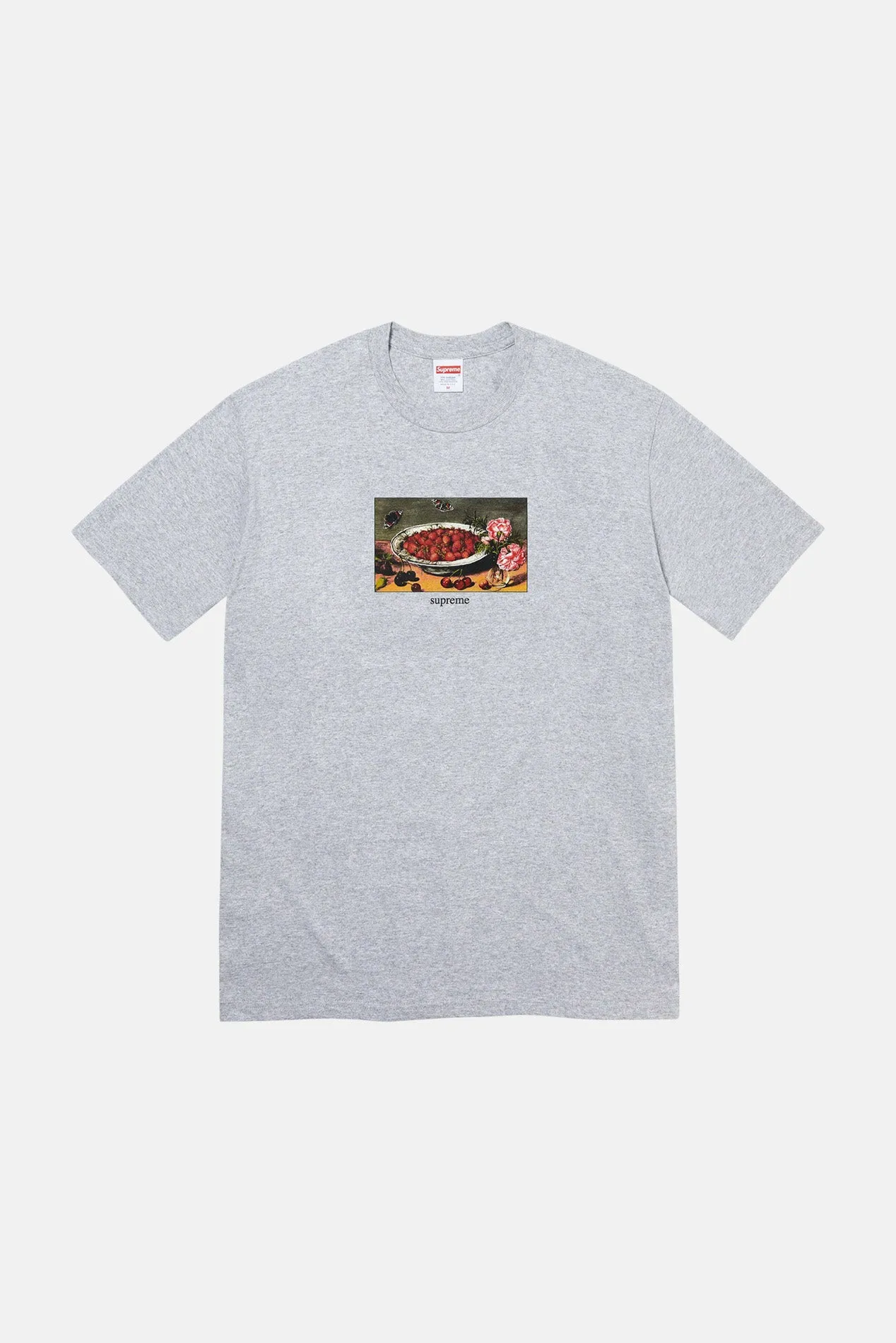 Supreme Strawberries Tee Heather Grey sold by Blue & Cream