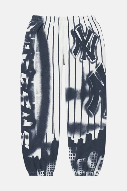 Supreme x New York Yankees Airbrush Sweatpants White sold by Blue & Cream