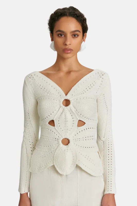 Lule Crochet Top Off White sold by Blue & Cream