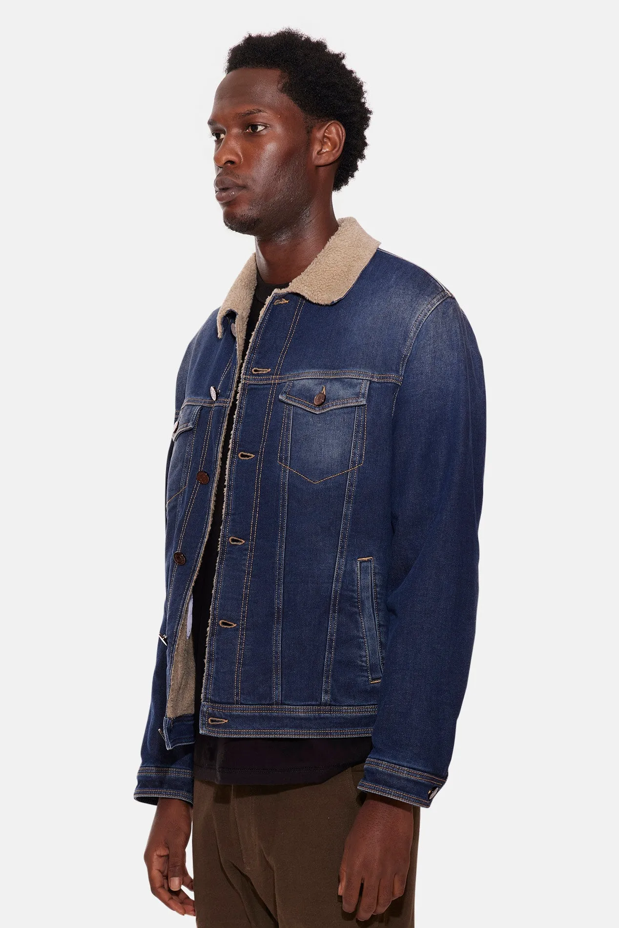 Teddy Trucker Denim Jkt Shearling Lined sold by Blue & Cream product image thumbnail 2