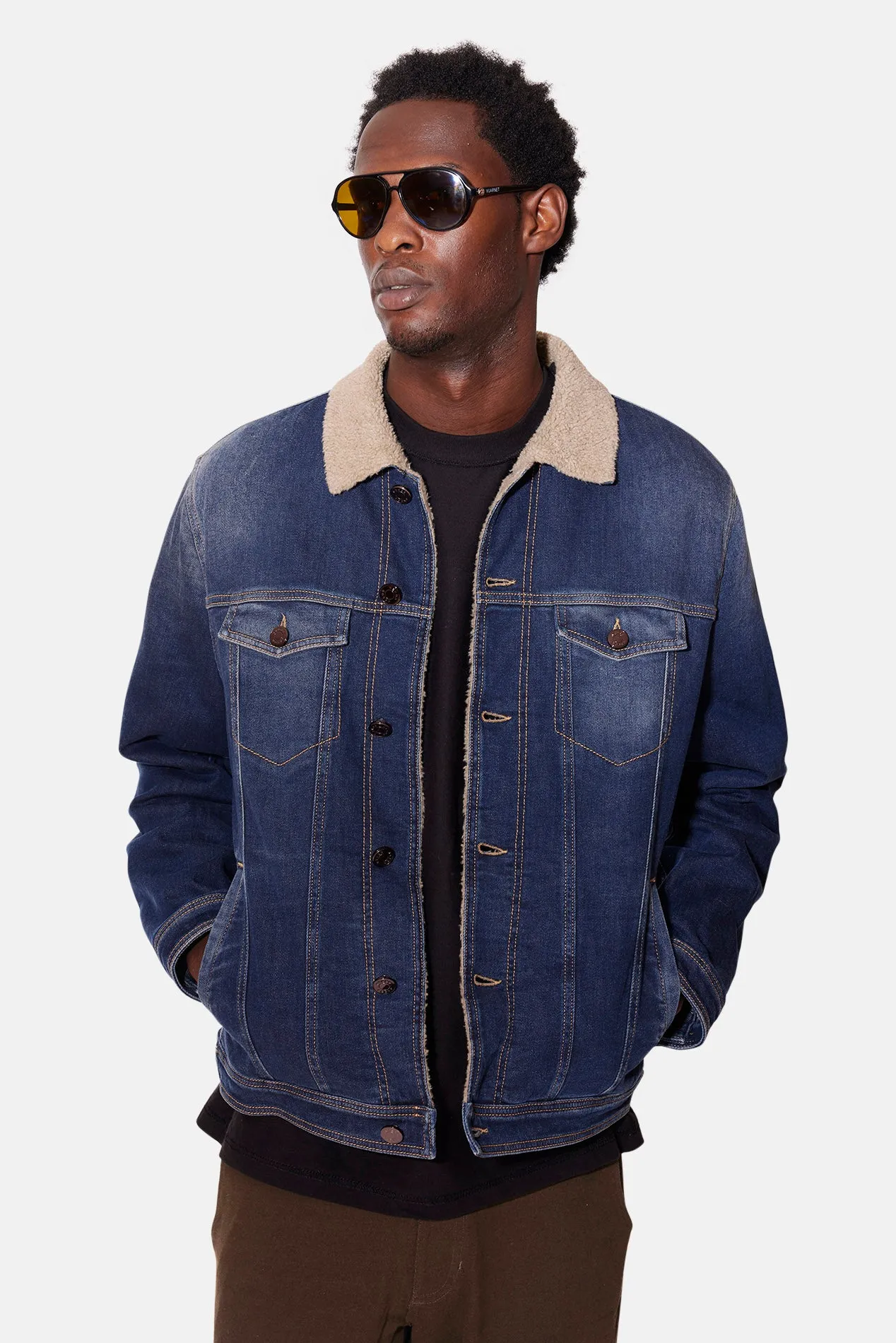 Teddy Trucker Denim Jkt Shearling Lined sold by Blue & Cream product image thumbnail 4