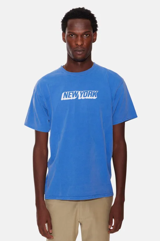 New York Tee Royal/White sold by Blue & Cream