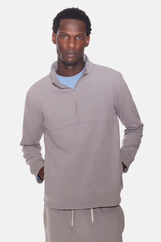 Perfecto Half Zip Pale Grey sold by Blue & Cream