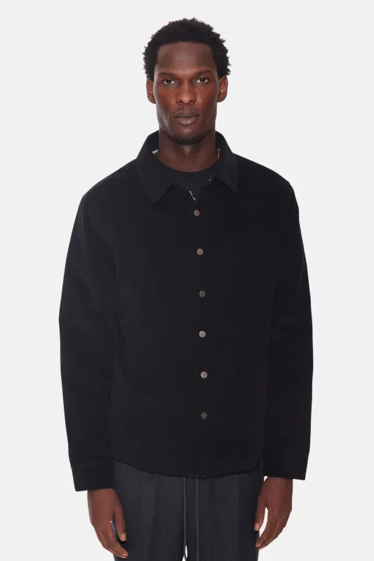 Best Sherpa Overshirt Black/Pure White sold by Blue & Cream