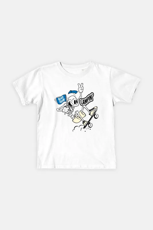 Skelly Lampin Tee White sold by Blue & Cream