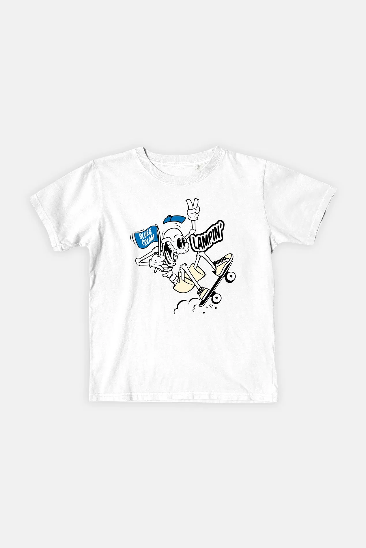 Skelly Lampin Tee White sold by Blue & Cream