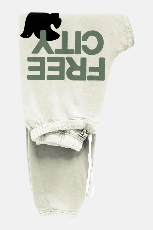 FREECITY Large Sweatpant Creamy Army sold by Blue & Cream