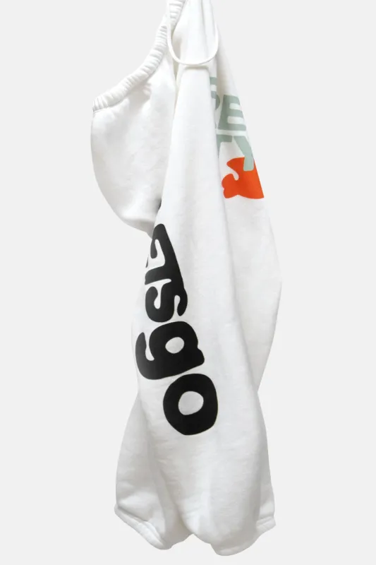 FreeCity Circa'99 OG LetsGo Oldschool Polyblend/Fluff Sweatpant White Out sold by Blue & Cream
