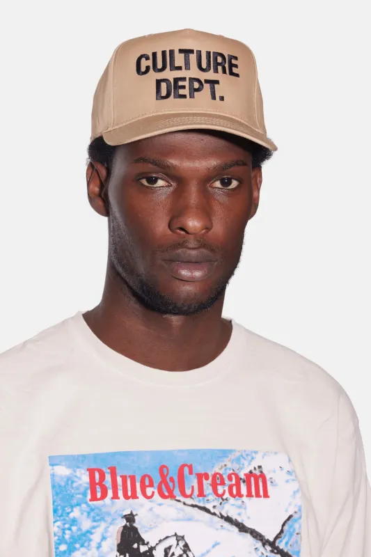 Culture Dept. Snapback Tan sold by Blue & Cream