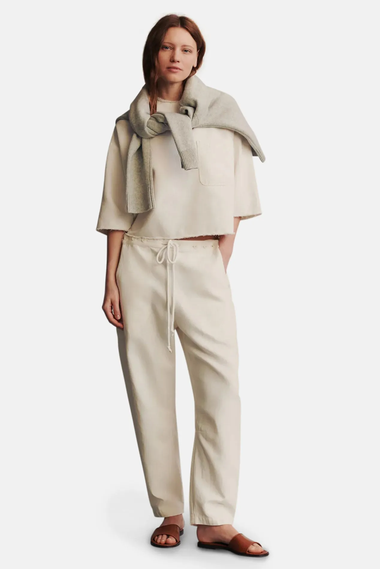 Jetties Beach Pant In Japanese Denim Natural sold by Blue & Cream