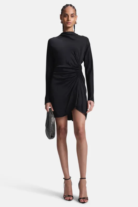 Georgia Satin Mini Dress Black sold by Blue & Cream