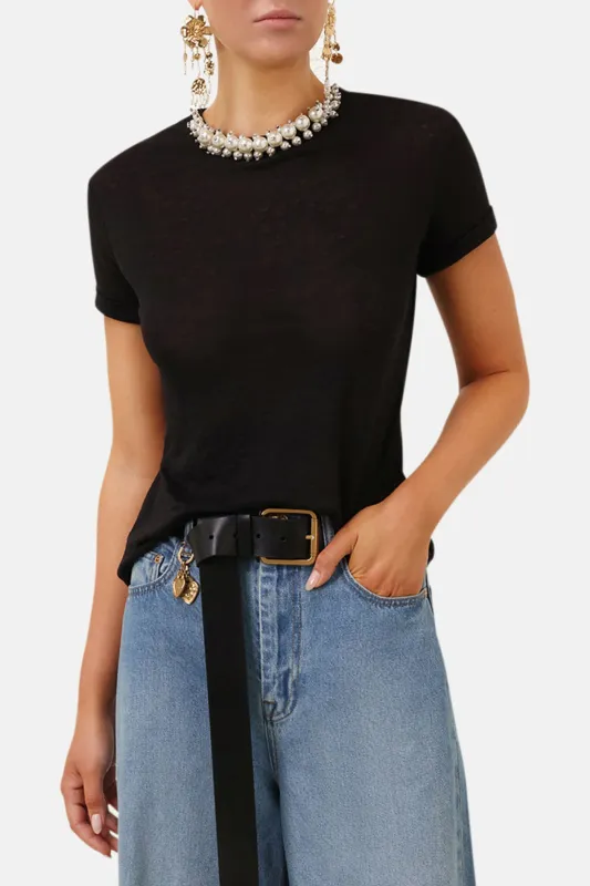 Crush Embellished Tee Black sold by Blue & Cream