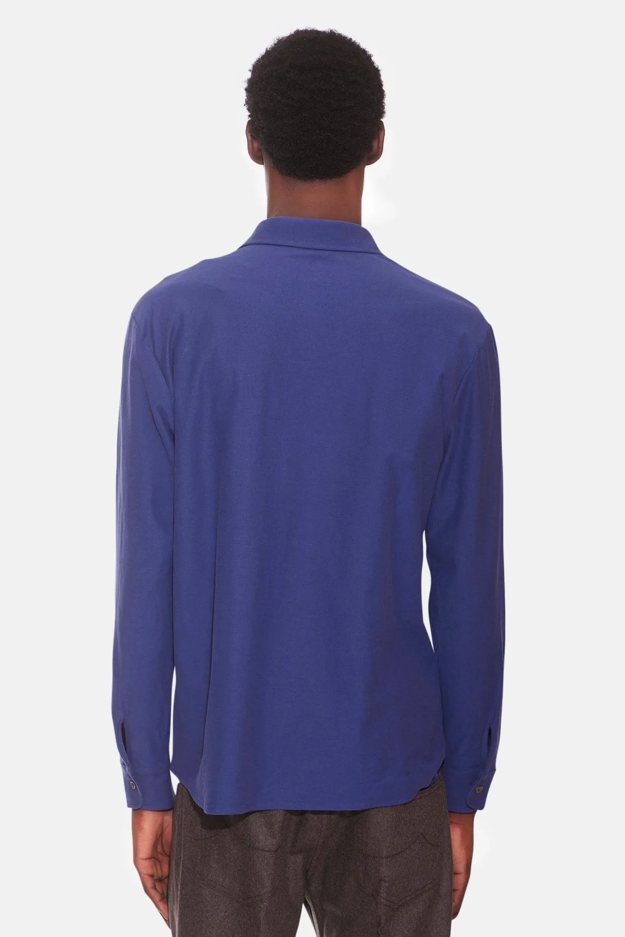 Dre Pique Button Up Shirt Marine Blue sold by Blue & Cream product image thumbnail 3