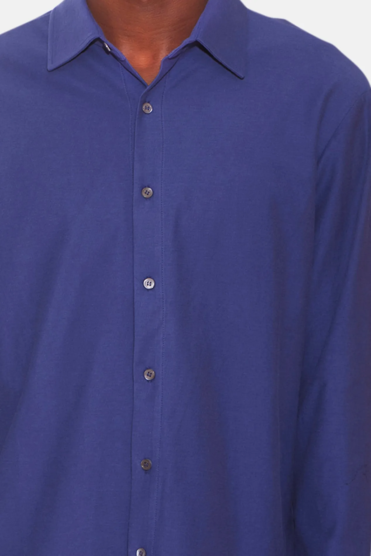 Dre Pique Button Up Shirt Marine Blue sold by Blue & Cream product image thumbnail 5