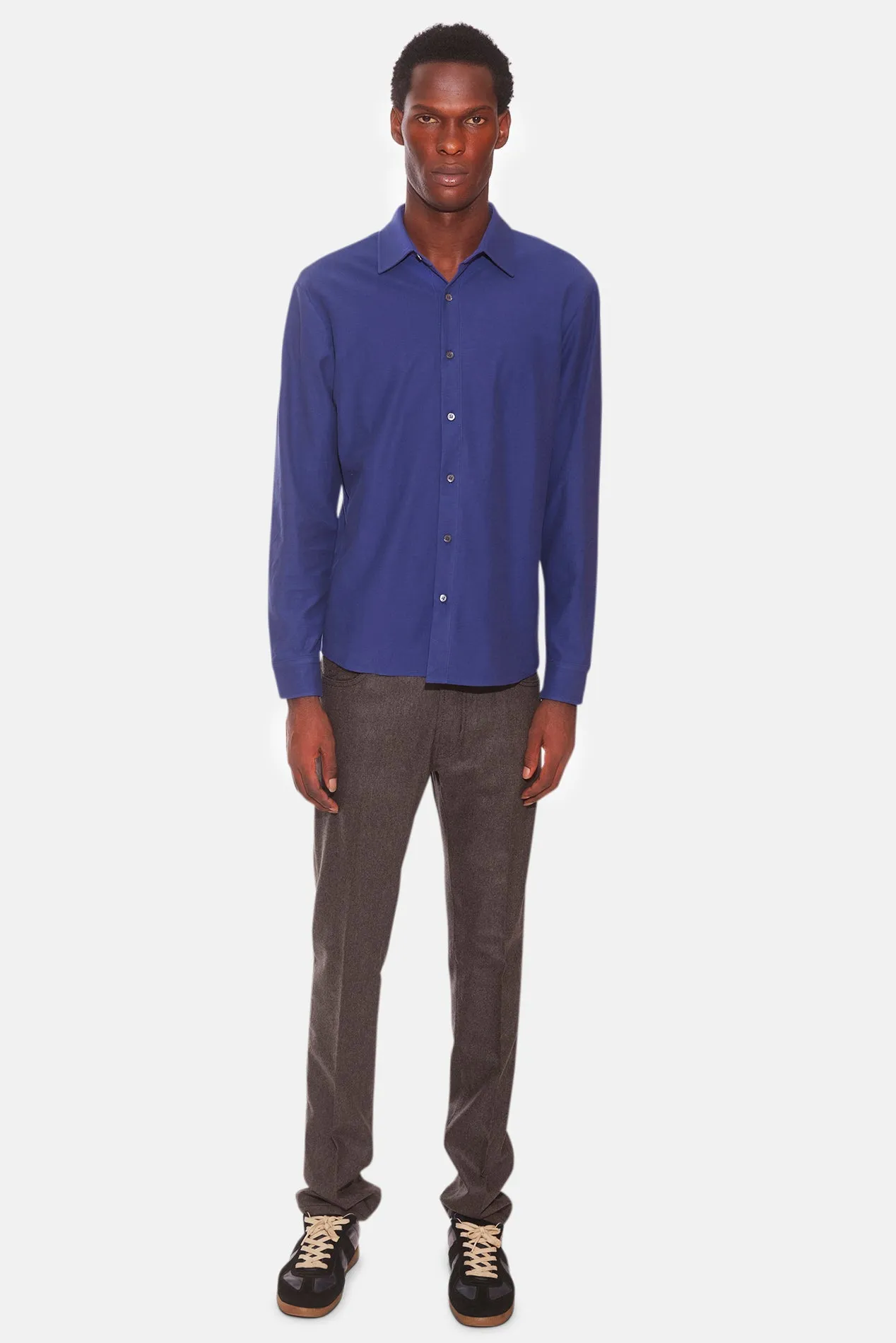 Dre Pique Button Up Shirt Marine Blue sold by Blue & Cream product image thumbnail 4