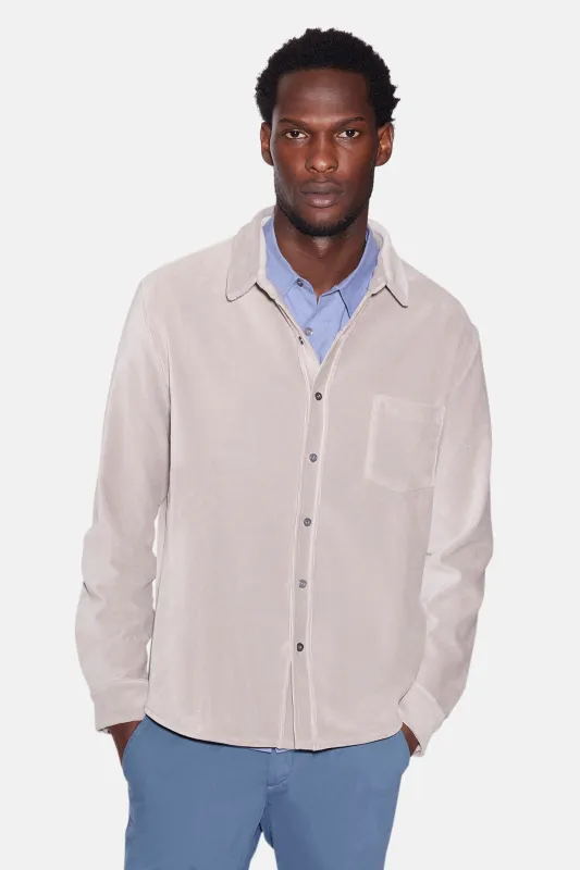 Micro Cord Velour Shirt Lt Grey sold by Blue & Cream