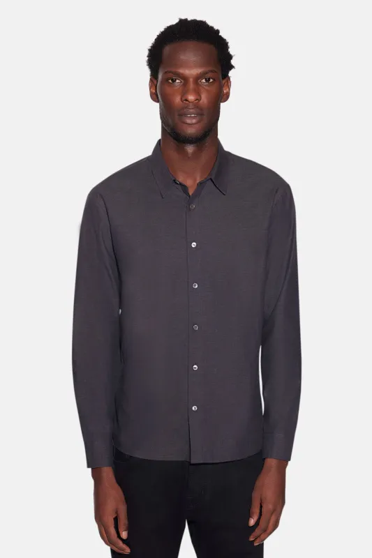 Scribner Flannel Shirt Charcoal made by Blue & Cream