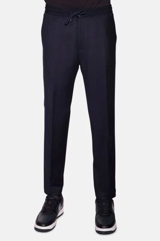Wool Slim Trouser Navy sold by Blue & Cream