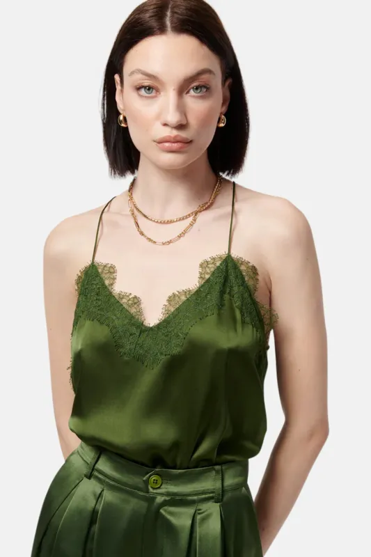 Racer Charmeuse Cami Rosemary sold by Blue & Cream