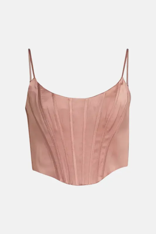 Silk Corset Top Blush sold by Blue & Cream