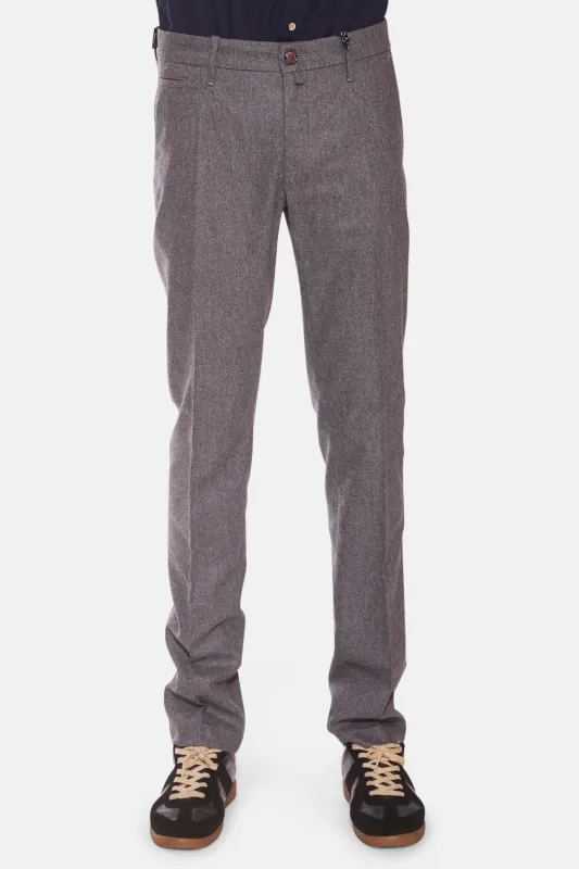 Bobby Trouser Dark Grey Wool Melange sold by Blue & Cream