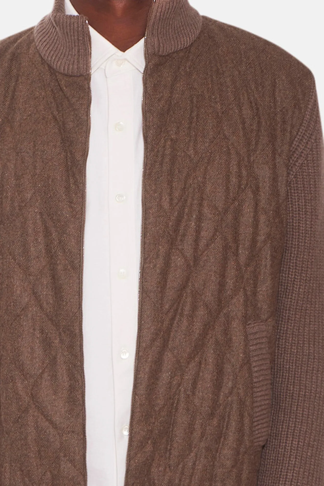 Merino Wool Zip Cardigan Brown sold by Blue & Cream product image thumbnail 3