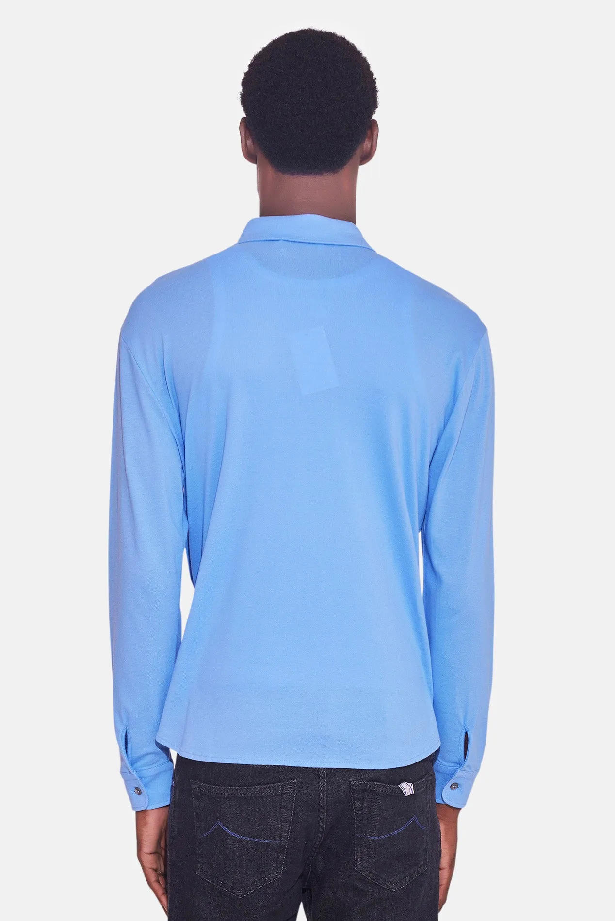 Dre Pique Button Up Shirt Blue sold by Blue & Cream product image thumbnail 3