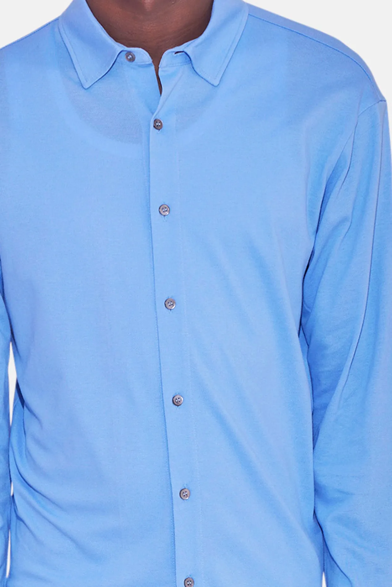 Dre Pique Button Up Shirt Blue sold by Blue & Cream product image thumbnail 4