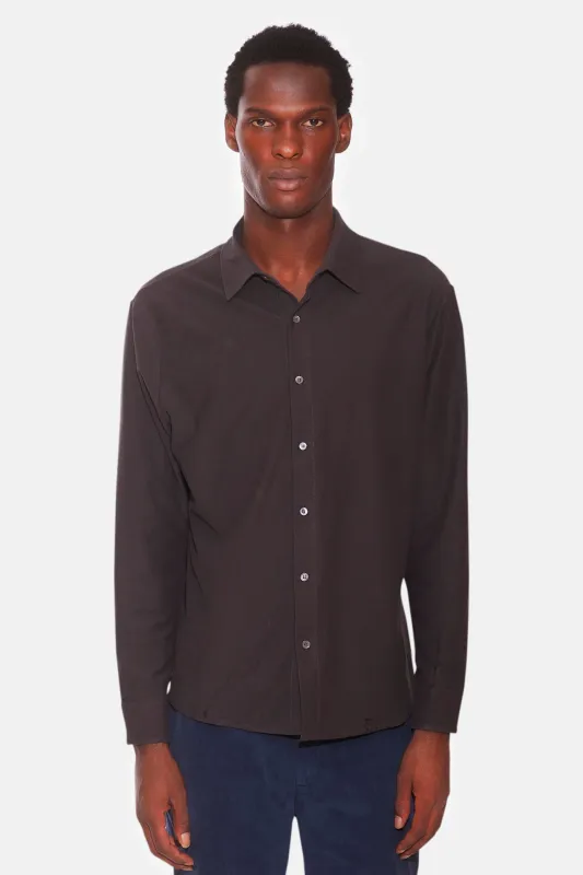 Dre Pique Button Up Shirt Mocha sold by Blue & Cream