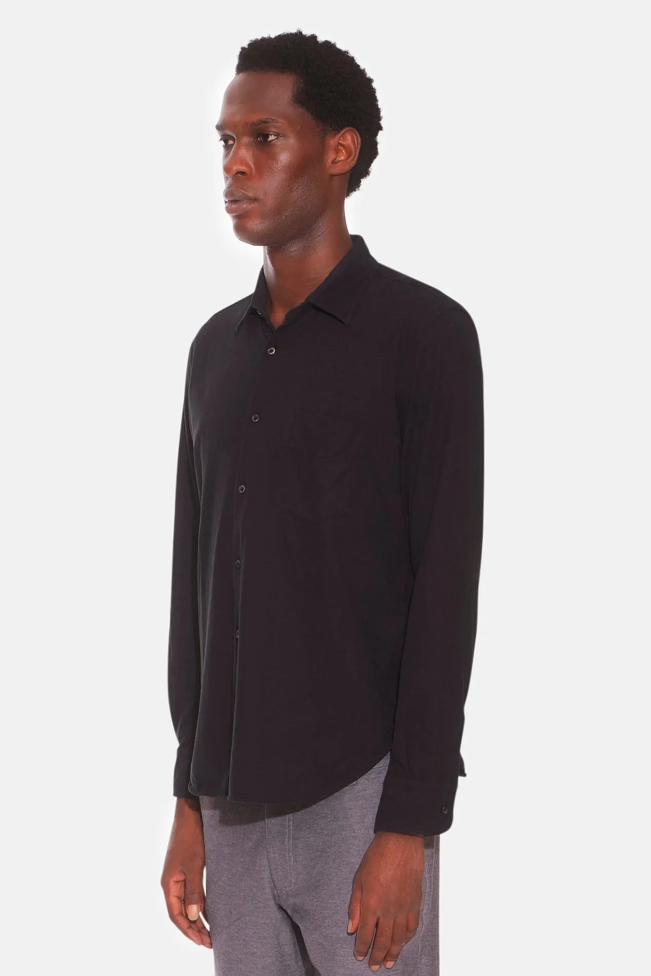 Velvet Jersey Shirt Black sold by Blue & Cream product image thumbnail 2