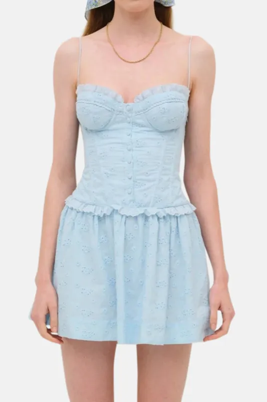 Marlowe Mini Dress Light Blue sold by Blue & Cream