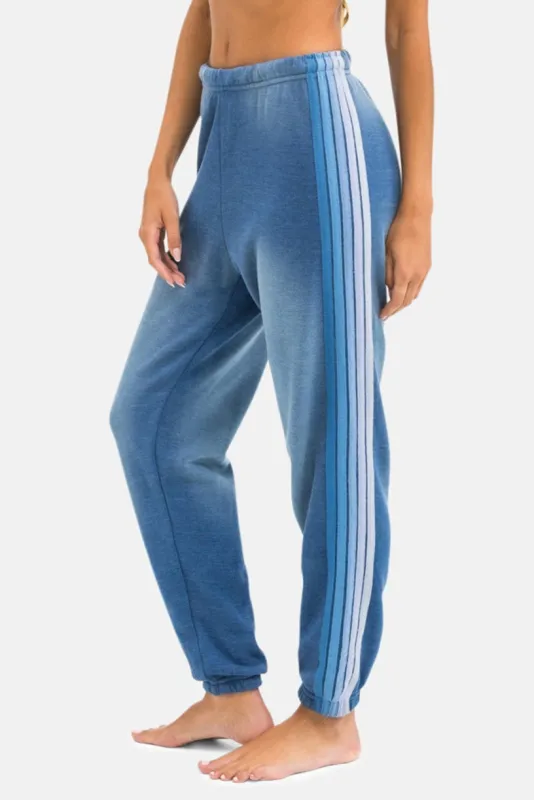 5 Stripe Sweatpants Faded Water sold by Blue & Cream