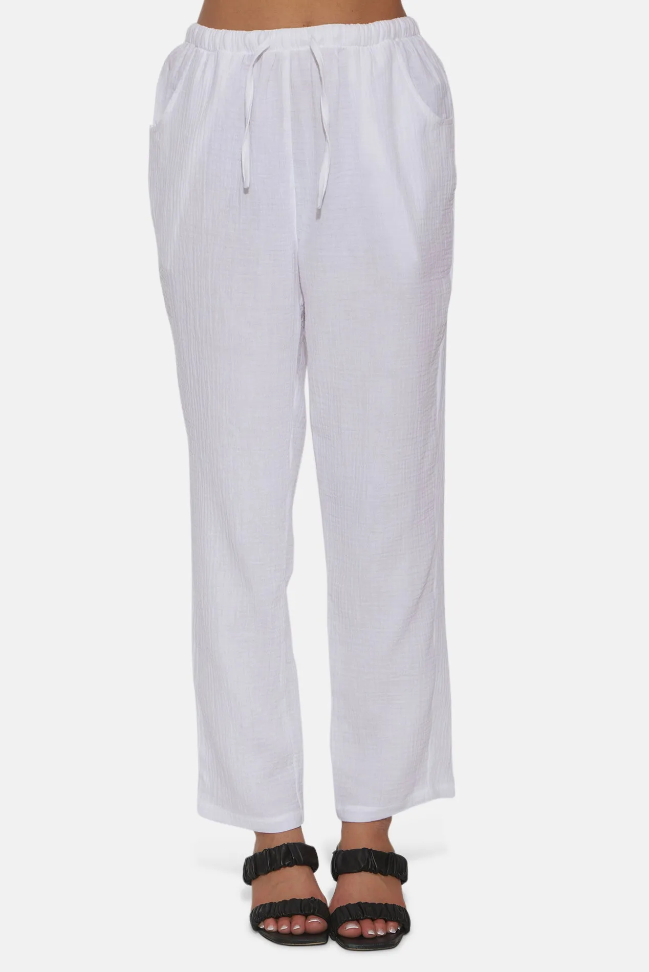 Dune Gauze Pant White sold by Blue & Cream