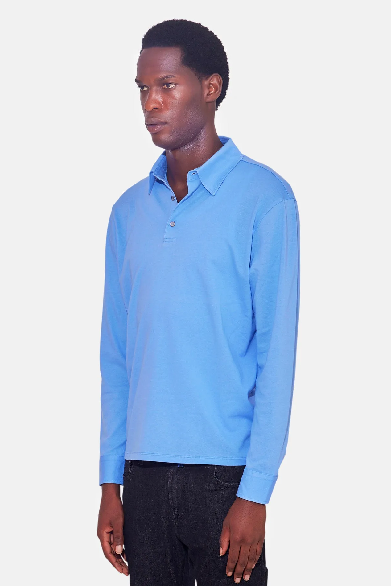 Marco LS Pique Polo Blue sold by Blue & Cream product image thumbnail 2