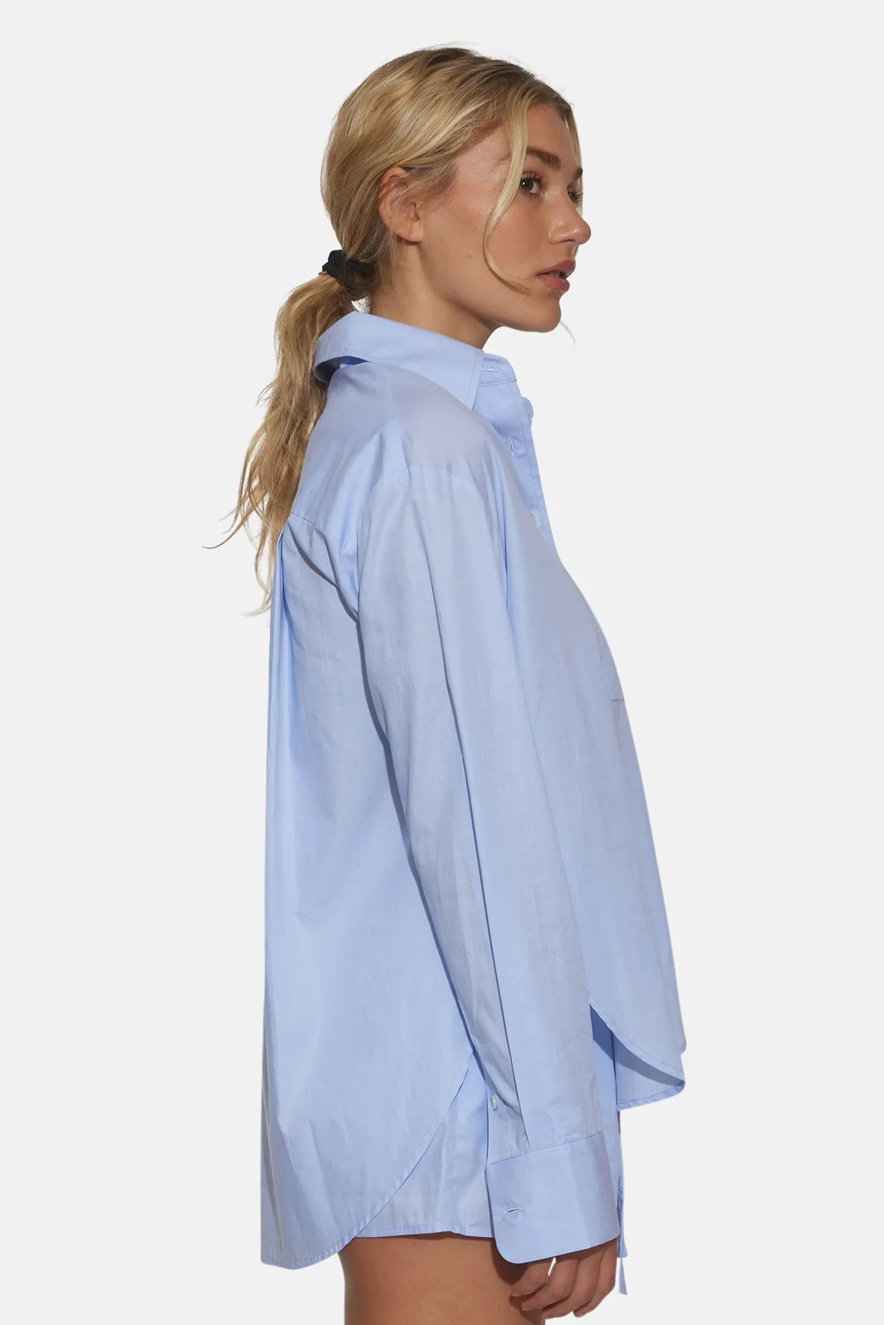 Lily Poplin Boyfriend Shirt Chambray sold by Blue & Cream product image thumbnail 2
