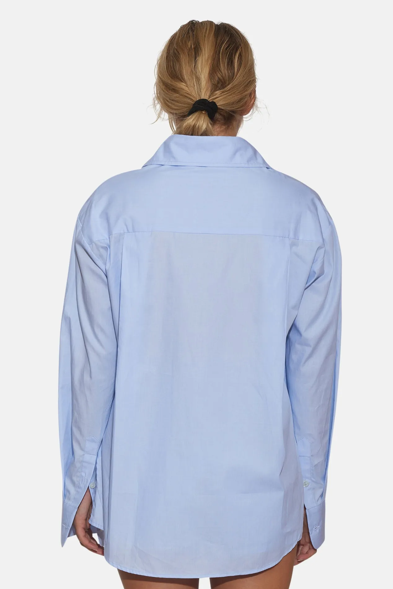 Lily Poplin Boyfriend Shirt Chambray sold by Blue & Cream product image thumbnail 3