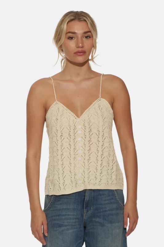 Aliza Crochet Cami Ivory sold by Blue & Cream