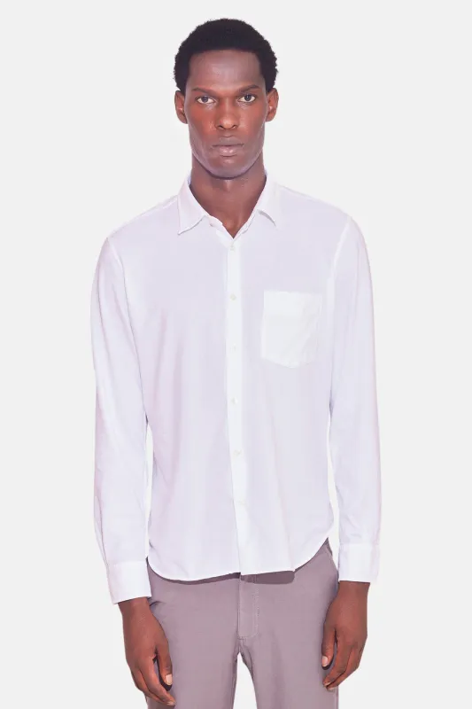 Velvet Jersey Shirt White sold by Blue & Cream