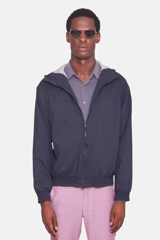 Shell Jacket Navy/Grey Hood sold by Blue & Cream