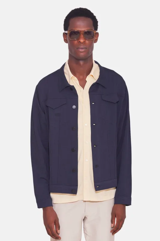 Light Trucker Jacket Navy sold by Blue & Cream