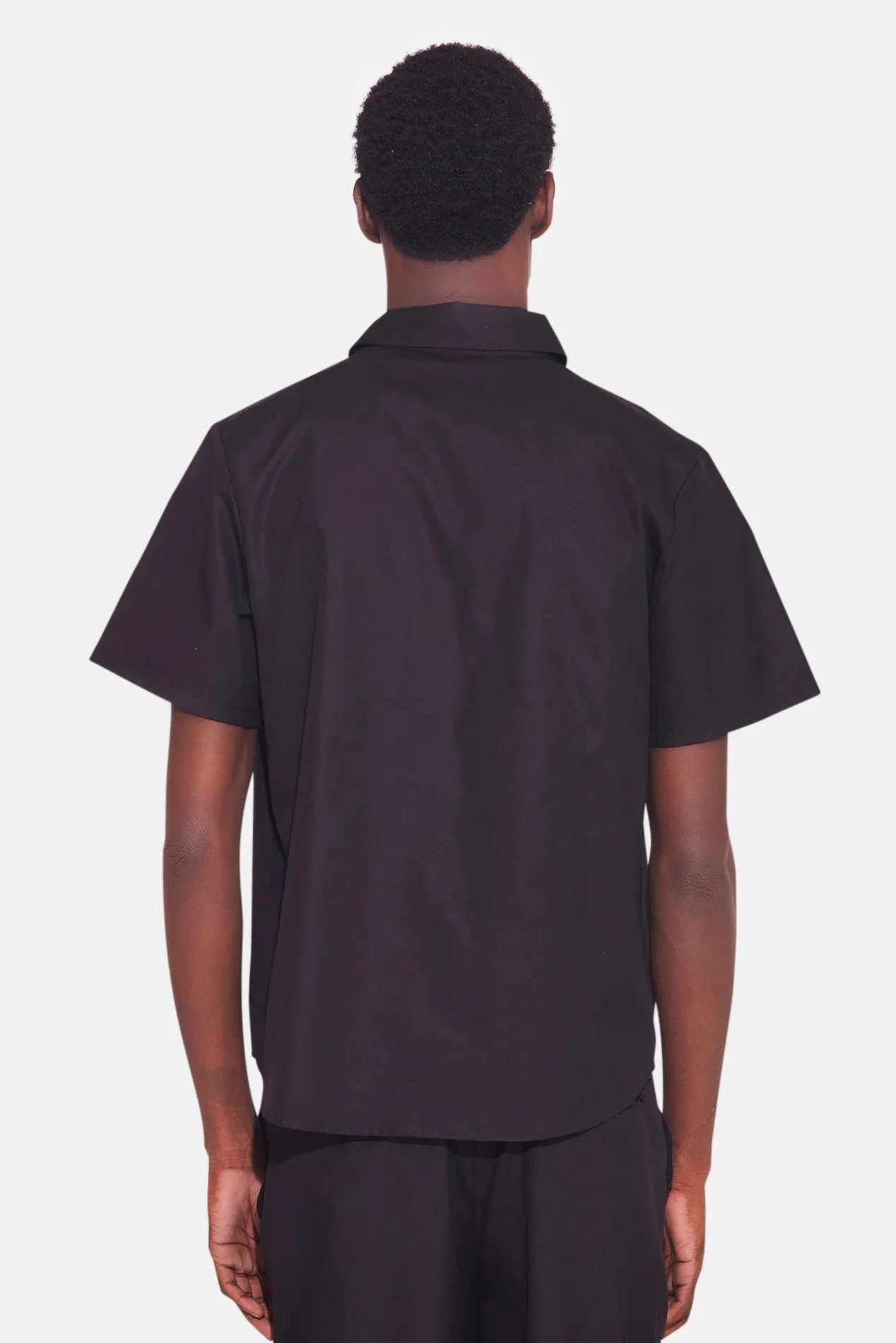 Poplin Short Sleeve Buttondown Black sold by Blue & Cream product image thumbnail 4