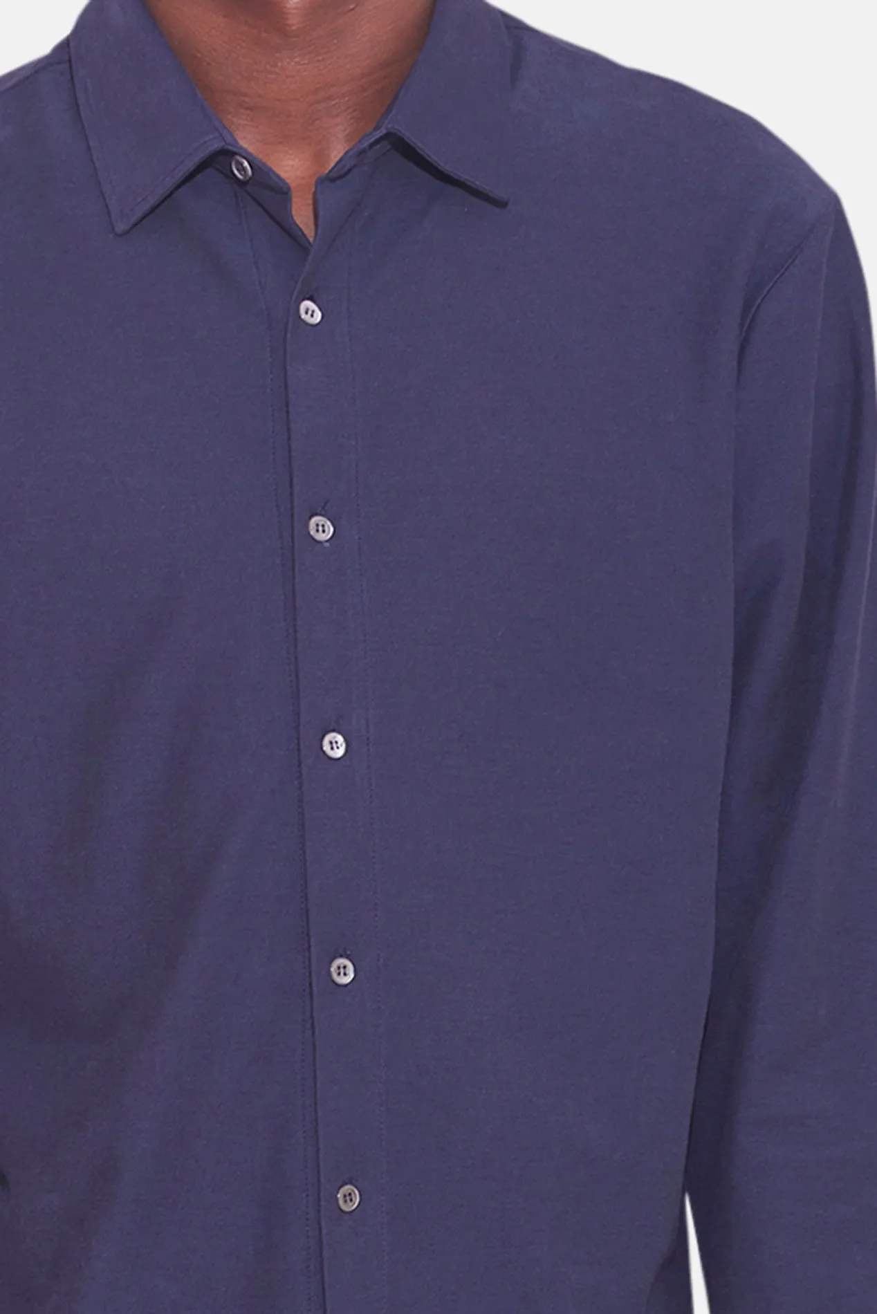 Dre Pique Button Up Shirt Washed Navy sold by Blue & Cream product image thumbnail 4