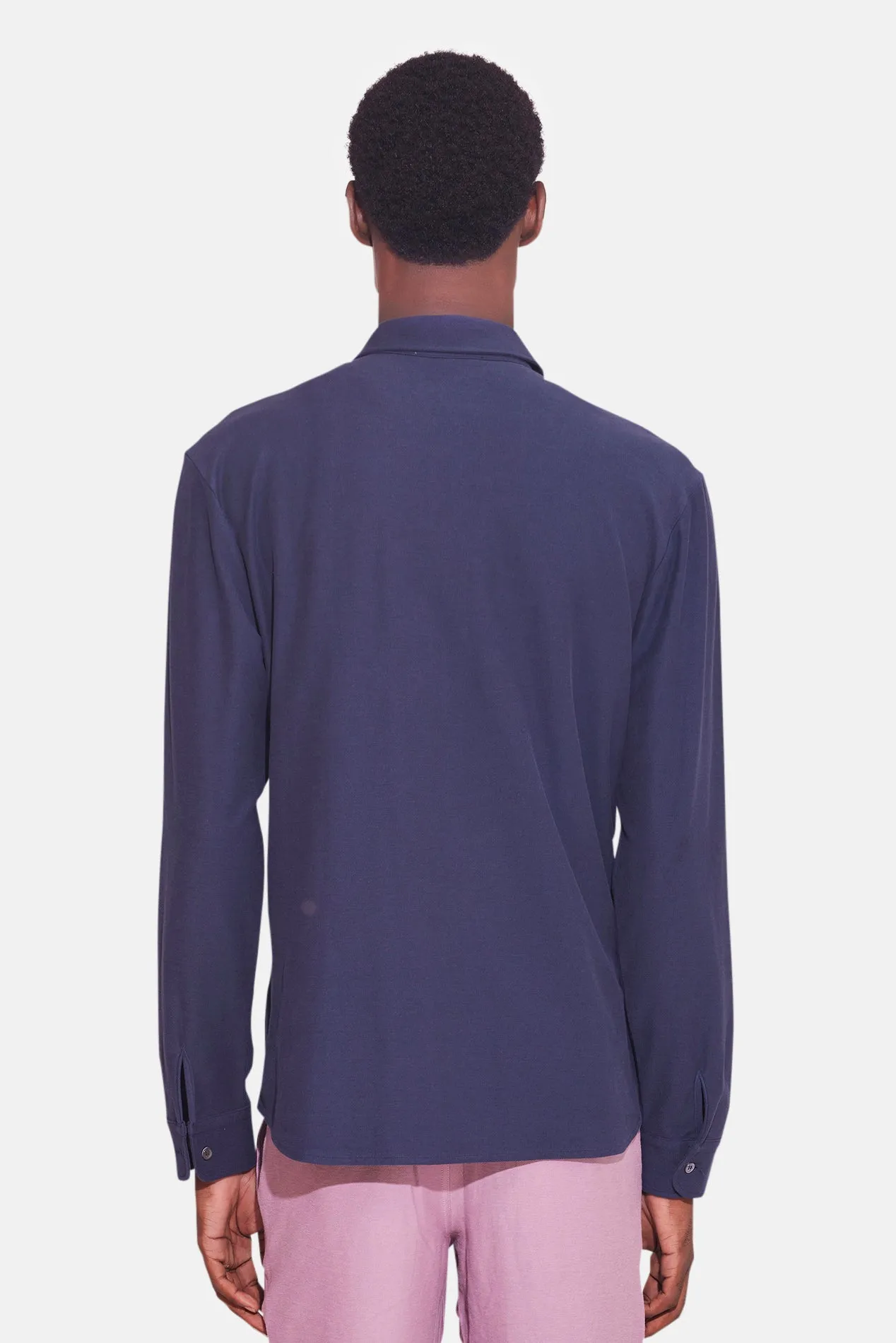 Dre Pique Button Up Shirt Washed Navy sold by Blue & Cream product image thumbnail 3