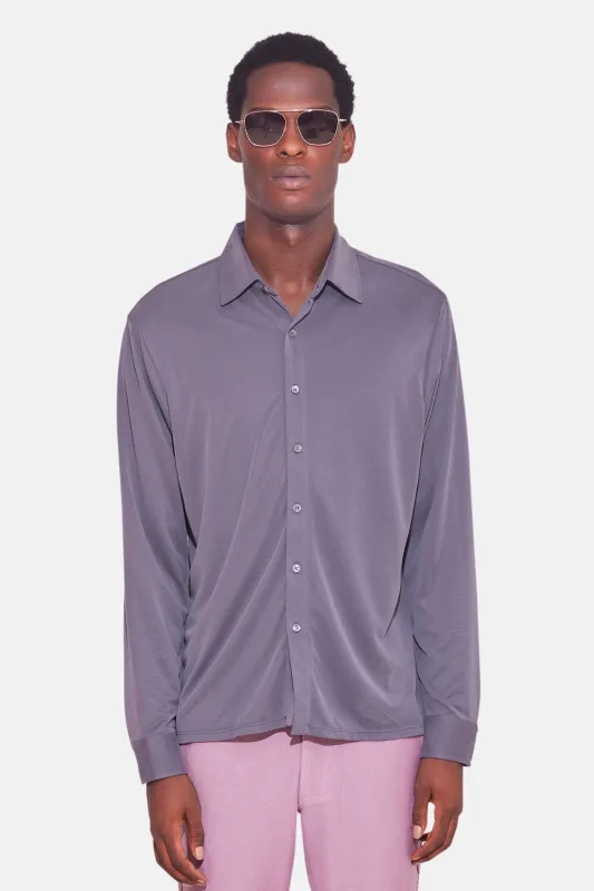 Micro Pique Shirt Charcoal sold by Blue & Cream