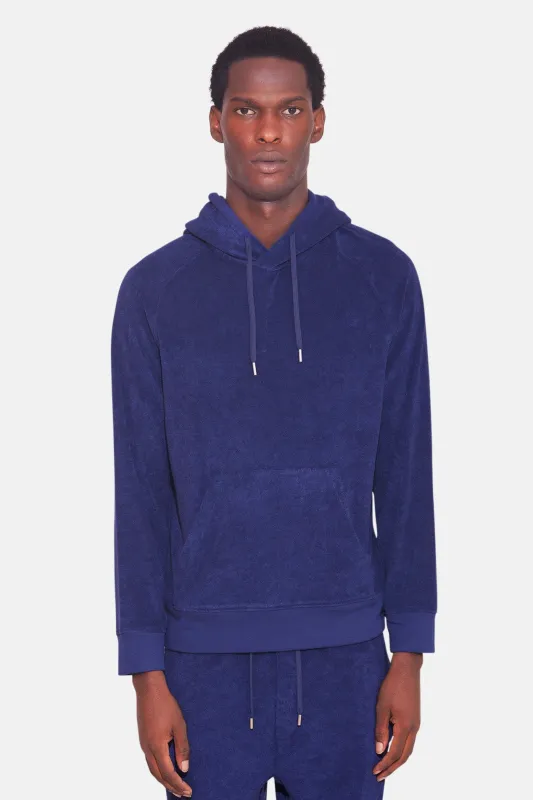 Terry Pullover Hoodie Rich Navy sold by Blue & Cream