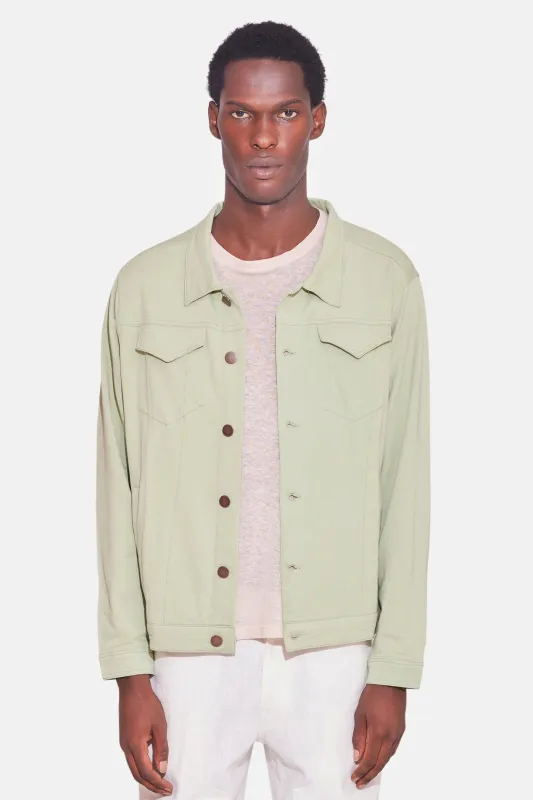 Light Trucker Jacket Jade Green sold by Blue & Cream