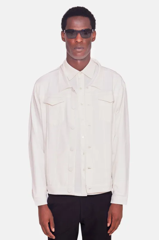 Light Trucker Jacket White sold by Blue & Cream