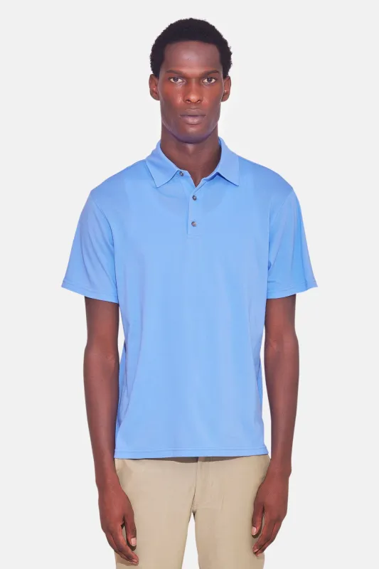 Atlantic SS Pique Polo Blue sold by Blue & Cream