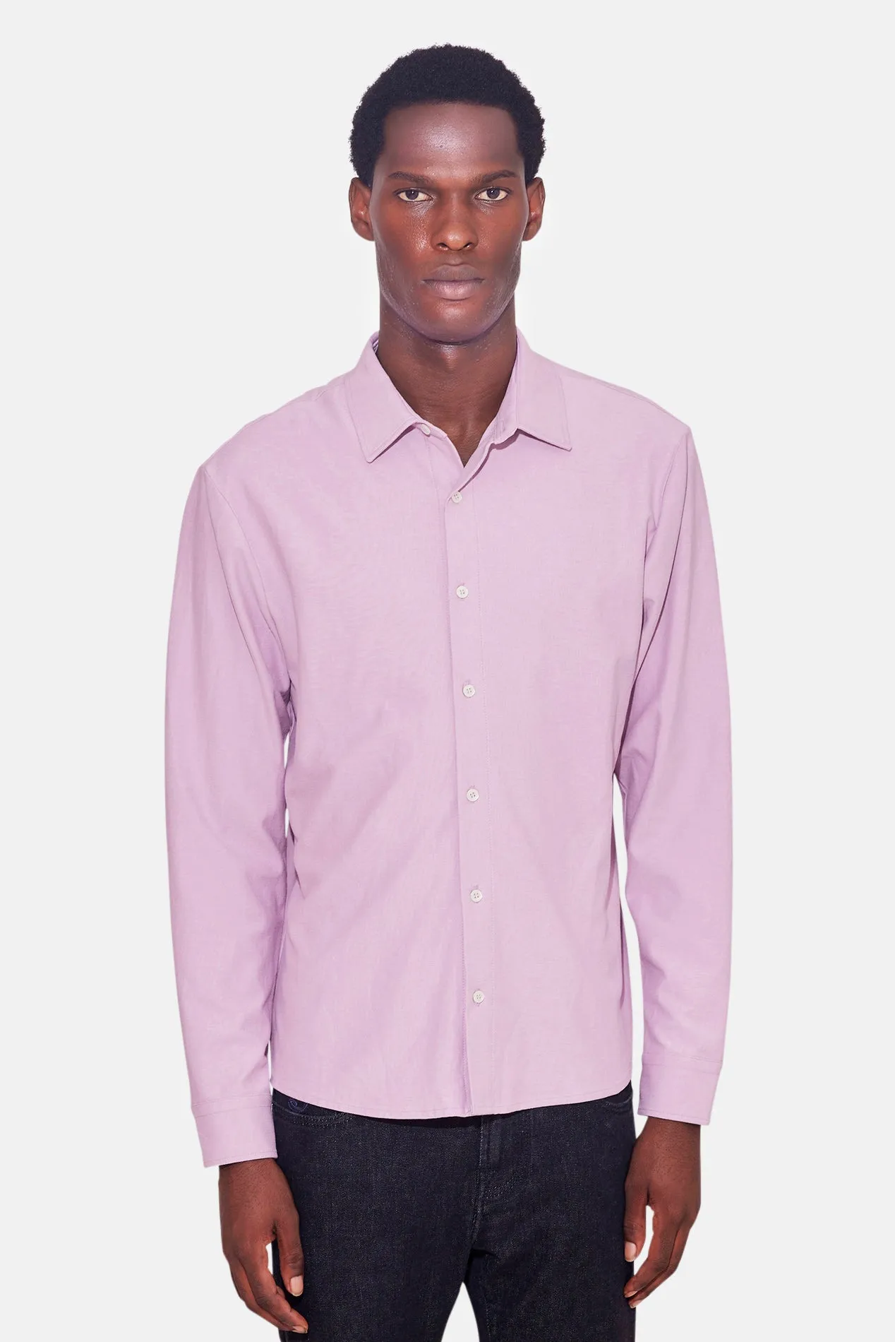 Dre Pique Button Up Shirt Washed Pink sold by Blue & Cream